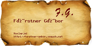 Fürstner Gábor névjegykártya