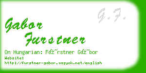 gabor furstner business card